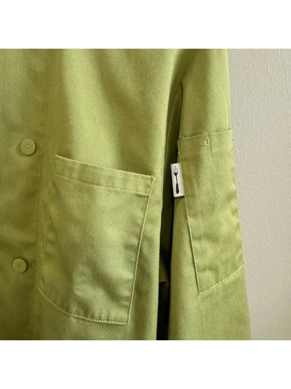 Olive Green Double-Breasted Chef Coat